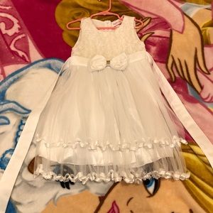 Girls fancy white dress